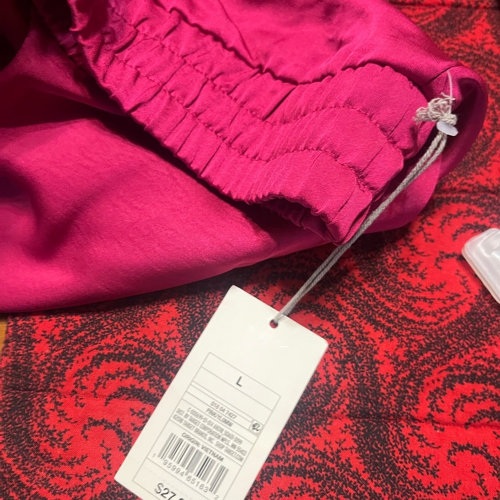 A New Day Fuchsia Elastic Waist Shorts